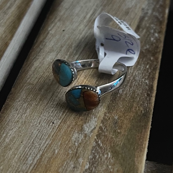 Santa Fe turquoise ring in Sterling silver - Picture 3 of 4